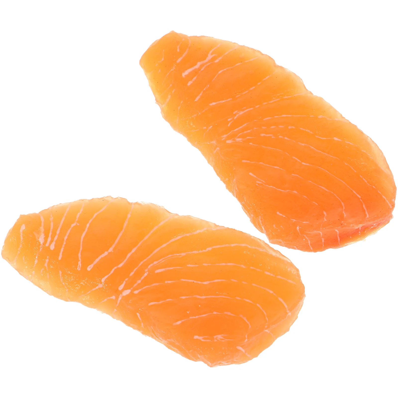 2 Pcs Imitation Salmon Fillet Toy Faux for Display Photo Ornaments Crafts Window Child