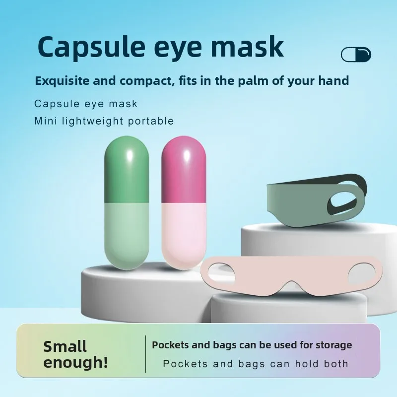 Magic Capsule Eye Mask - Skin-Friendly & Portable for Travel, Factory Stock