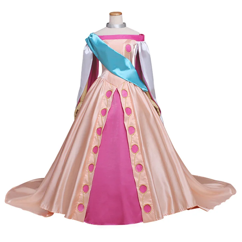 

Princess Anastasia Fancy Cosplay Costume Pink Dress For Adult Women Halloween Party Ball Gown