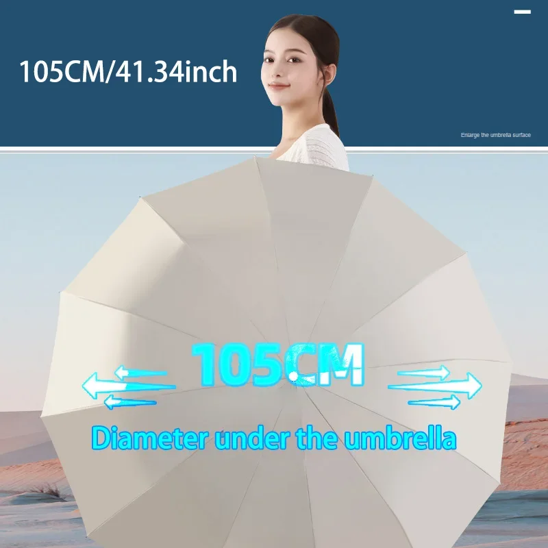 Xiaomi Grande 24 Osso di Colore Solido Ombrello Automatico Luce Pieghevole di Grande Formato Ombrellone Esterno Protezione UV Ombrello 2025