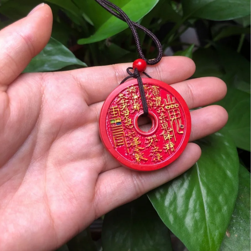 Genuine Goods Thangka Mountain Ghost Spending Money Red Sand Pendant Men's and Women's Same Necklace Internet Hot