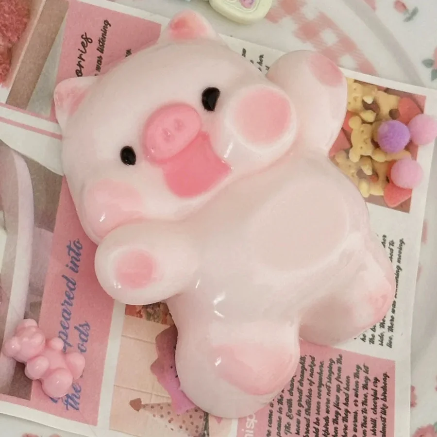 22025 Urocza Zabawka Świnka Wysokiej Jakości Ściskanka Świnka Kawaii Zabawna Miękka i Wygodna w Dotyku Silikonowa Zabawka Antystresowa z Silikonu Spożywczego