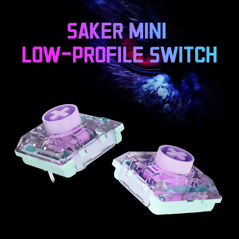 

​​Kailh Saker Mini 37g Linear Low Profile Mechanical Switches - Hot-Swappable Rapid Trigger for Compact Gaming Keyboards​