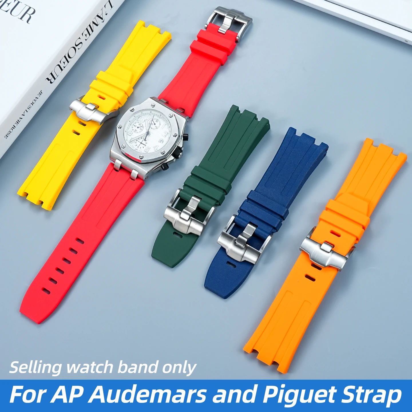 

Силиконовый браслет 28 мм для часов AP Audemars и Piguet Offshore AP26331 AP15710 AP26470, мужской резиновый ремешок для часов, спортивный водонепроницаемый ремешок