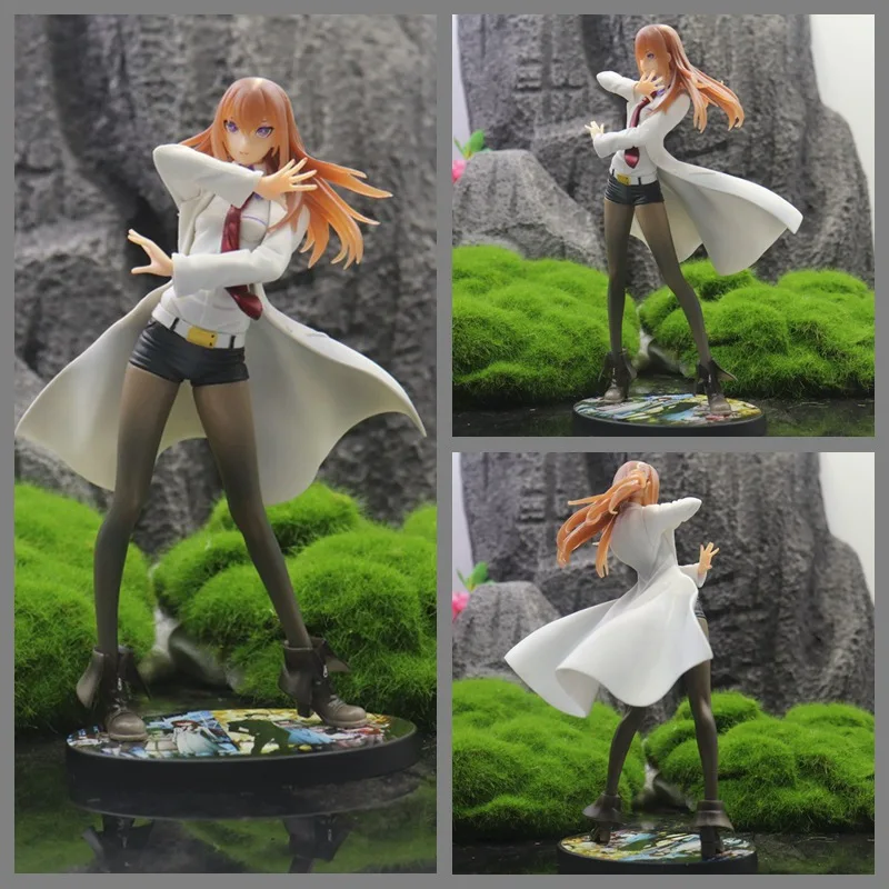 Steins Gate Makise Kurisu Laboratory Member 22cm Scale Painted Figure Collectible Model Toy