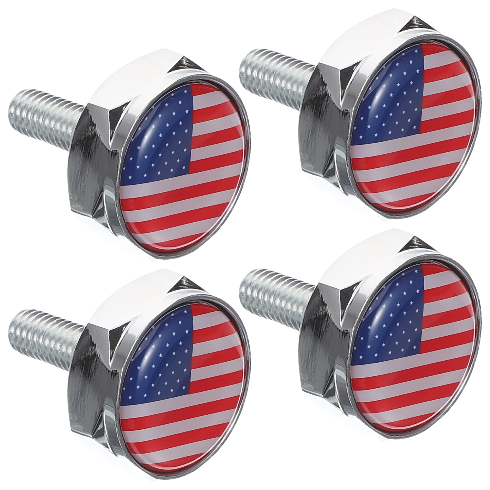 

4 Sets License Plate Screw Car Screws Bolts Decorative Hardware Fixing Mount Accessories