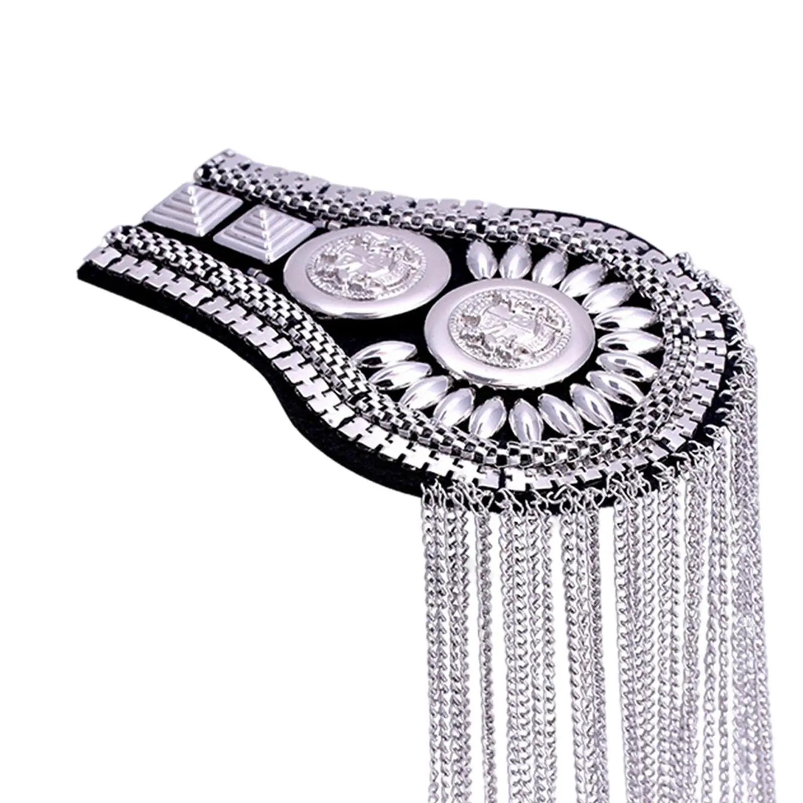 Epaulets Tassel Chain Shoulder Epaulette for Suit Clothing Accessories Women Men