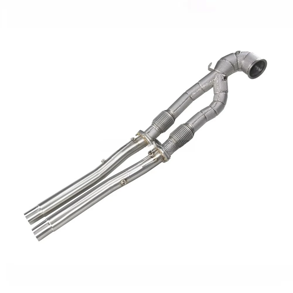 High Performance Stainless Steel Racing Exhaust Downpipe for AUDI RS3 2.5T 8Y With Heat Shield Auto Accessories