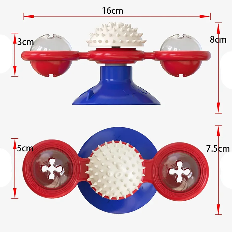Cat Spinning Windmill Cat and Dog Toys Interactive Pet Freeze-dried Catnip Toy Cat Games Toy Pet Supplies Spinning Turntable