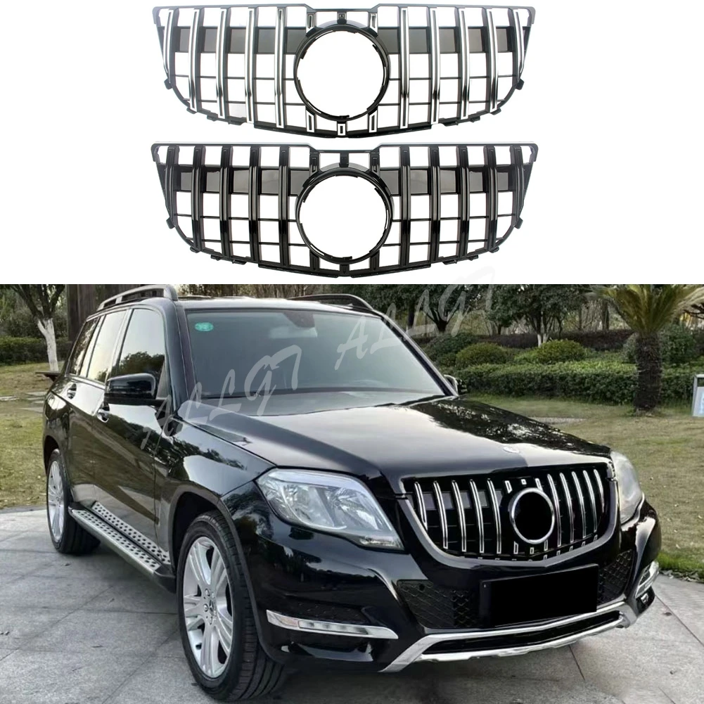 

Front Racing Billet Bumper Grille Upper Facelift Grill For Mercedes-Benz X204 GLK Class 2013 2014 2015 GTR