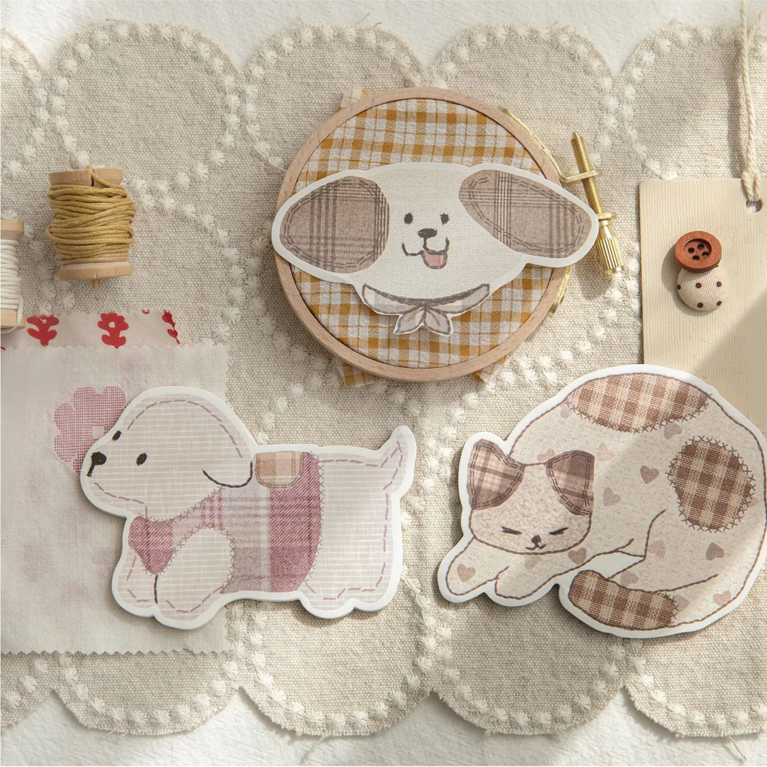 30pcs/lot Memo Pads Material Paper Cute Pet Ancient House Collection Journal Scrapbooking paper Background Decoration Paper