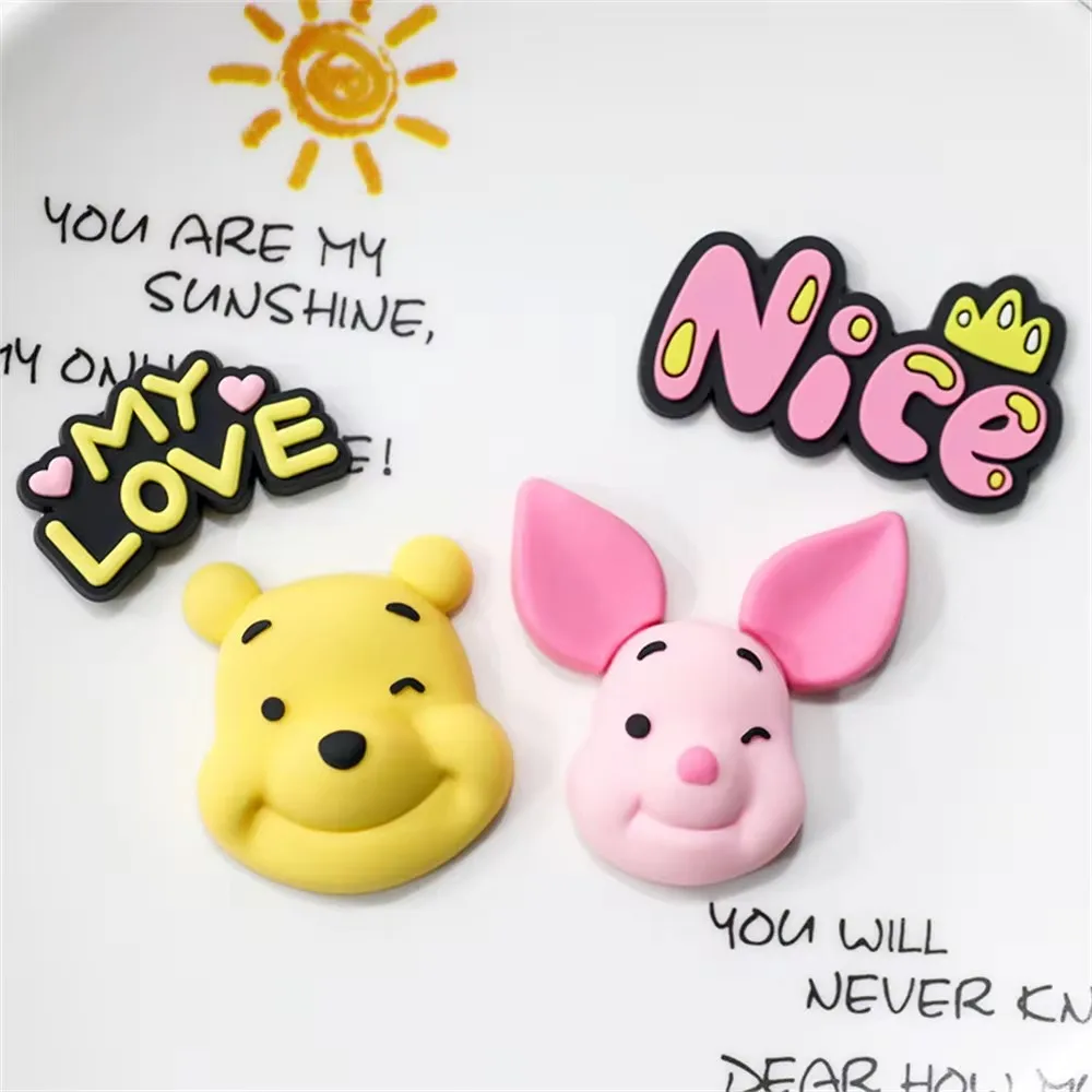 MINSIO Cartoon Pooh Shoes Buckle Removable Charms DIY Cute Boys And Girls Sandals Decoration