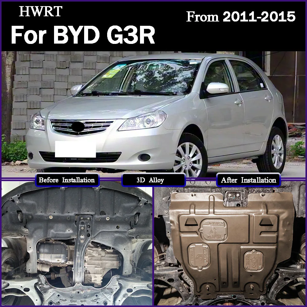 

Engine Guard Board Splash Shield Mud Fender Plate Cover Black Car Mudflap Mudapron Mudguard For BYD G3R 2011-2015 1.5L 1.8L