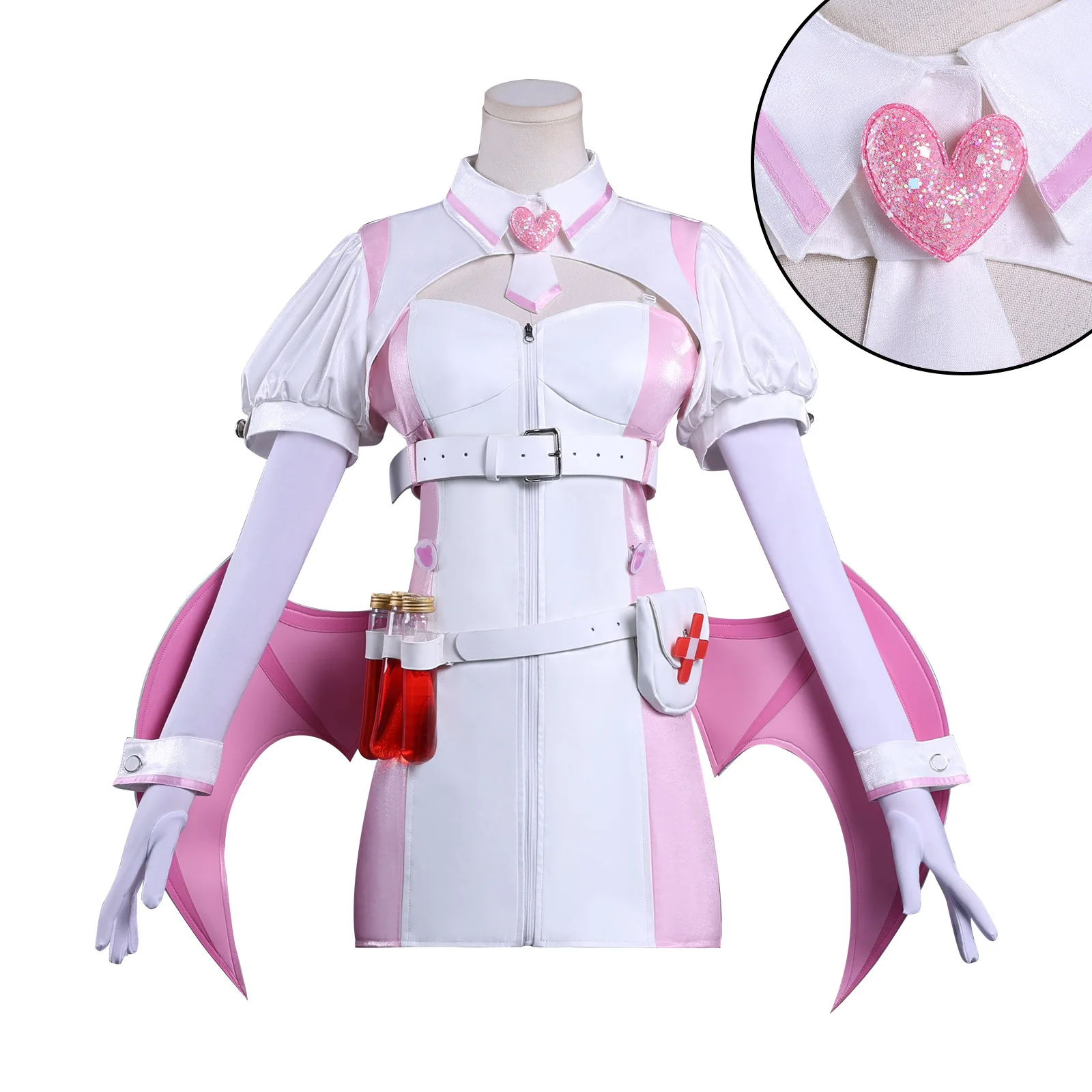 

Костюм для косплея Game Buro, костюм виртуального идола MuseDash, костюм медсестры Буру, комплект из топа и юбки, наряд для вечеринки на Хэллоуин для взрослых женщин