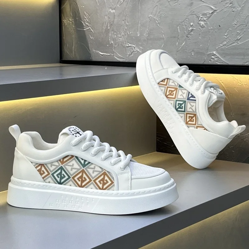 

Autumn 2025 Men's White Chunky Sneakers - Breathable Minimalist Design, Student-Friendly & Instagram Popular