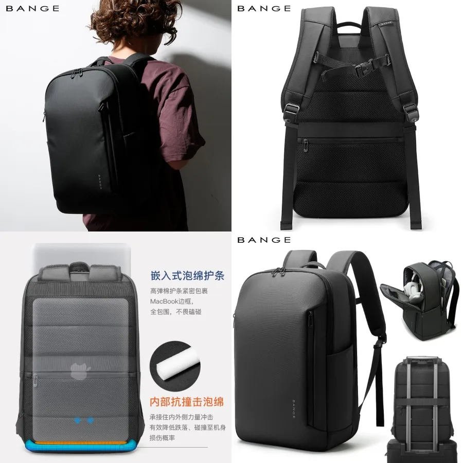 

【New style】BANGE new - backpack large-capacity men's high-end 17-inch business commuter portable computer backpack