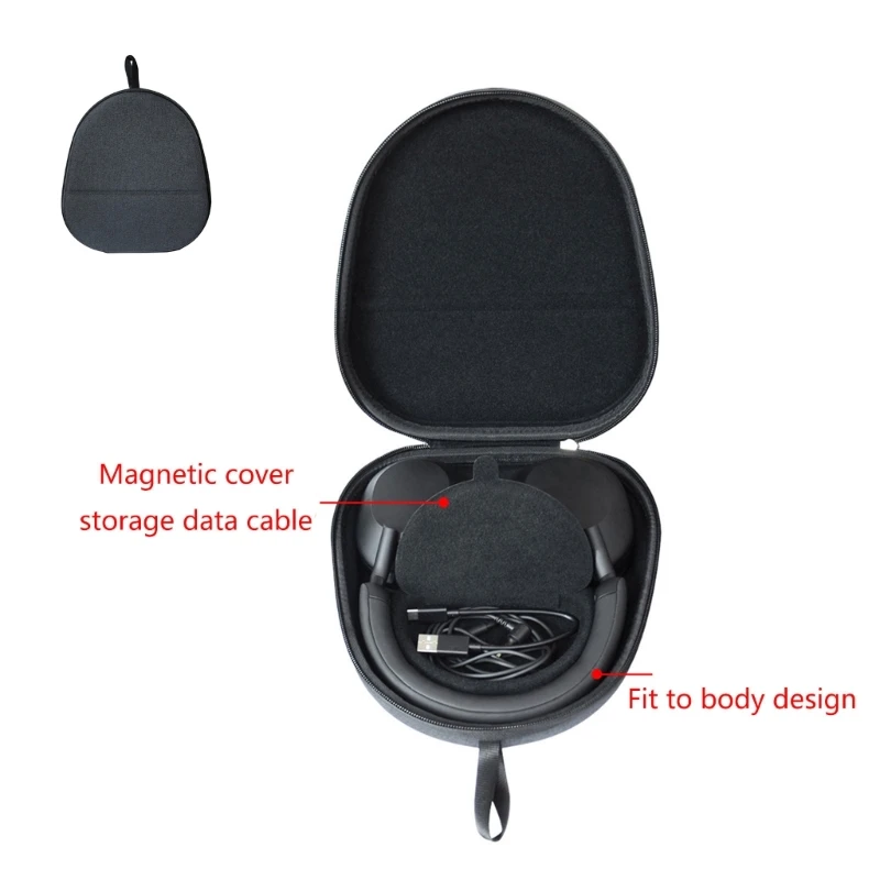 E1PF para auriculares Sony WH1000XM5, estuche de transporte a prueba de golpes, bolsa para auriculares, contenedor portátil para auriculares, suministros de viaje