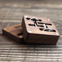 OliBoPo Exquisite 1pc Wooden Packaging Box for Men's Cufflinks,Featuring Magnetic Design as an Elegant Gift Box