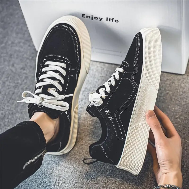 Men\'s Casual Shoes Flat Sneakers Chunky Male Shoe Spring Autumn Retro Classic Original Free Delivery Comfortable Low Price Work