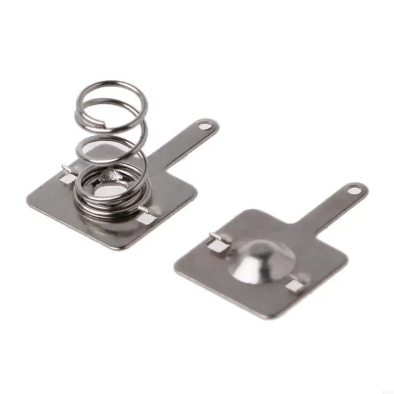 Molf 50 cặp AA AAA Pin Silver Metal Pin Spring & tấm Set 10x9mm/0,4 "X0,35"