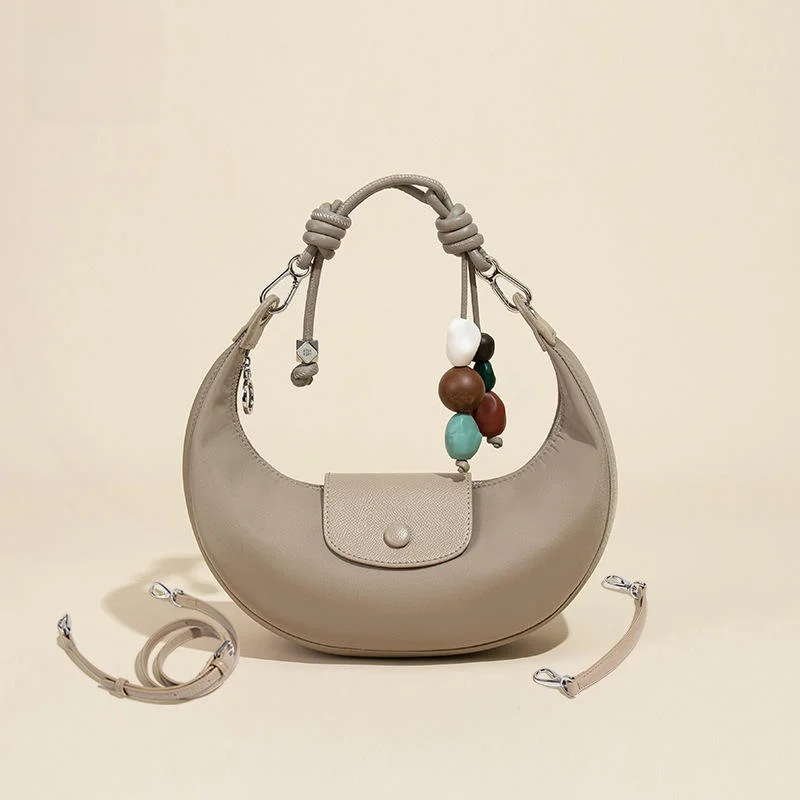 

Ele Beaded Dumpling Bag Handheld Underarm Bag Single oulder Pea Bag Crossbody Bag Women Sli Trendy Daily Use