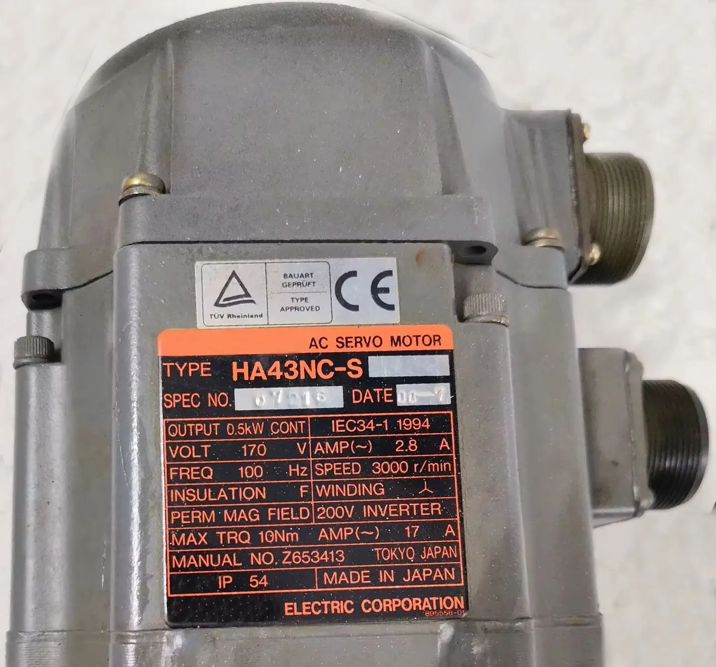 OHA 25K-4 TS 5787 N1 Encoder，HA43NC-S Used Engine，tested and found to be in good working order