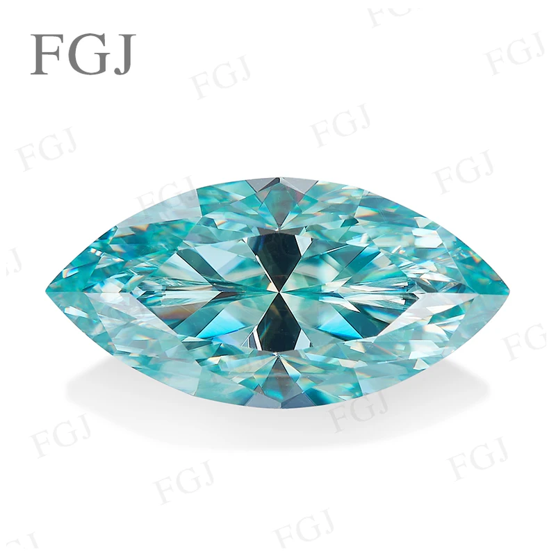 

New Promotion Moissanite Stone VVS1 Marquise Shape Aqua Blue With GRA Loose Gems Diamond Tester Positive Wholesale Price Bead