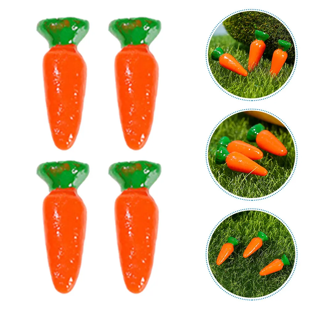 

12pcs Simulation Mini Carrots Artificial Vegetables Fake Vegetable s Kitchen Faux Carrot Props Resin Decorative Carrots For