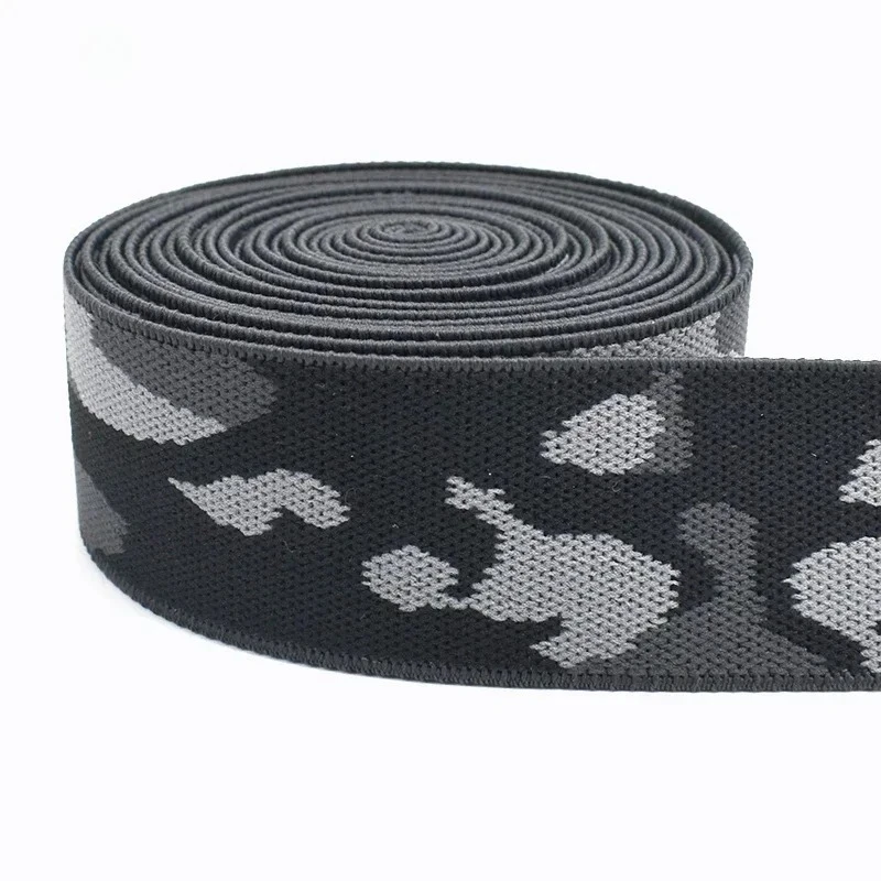 

1-5M 38mm Camouflage Elastic Band 1.7mm Thick Shoulder Bag Strap Rubber Bands Garment Belt Decor Stretch Tape Sewing Accessories