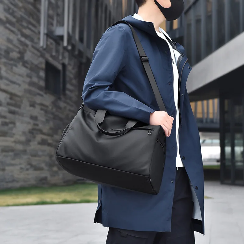 

Водонепроницаемая дорожная сумка на плечо для улицы, квадратная сумка для сухого и влажного разделения, большая вместимость, сверхлегкая сумка для фитнеса, рюкзак