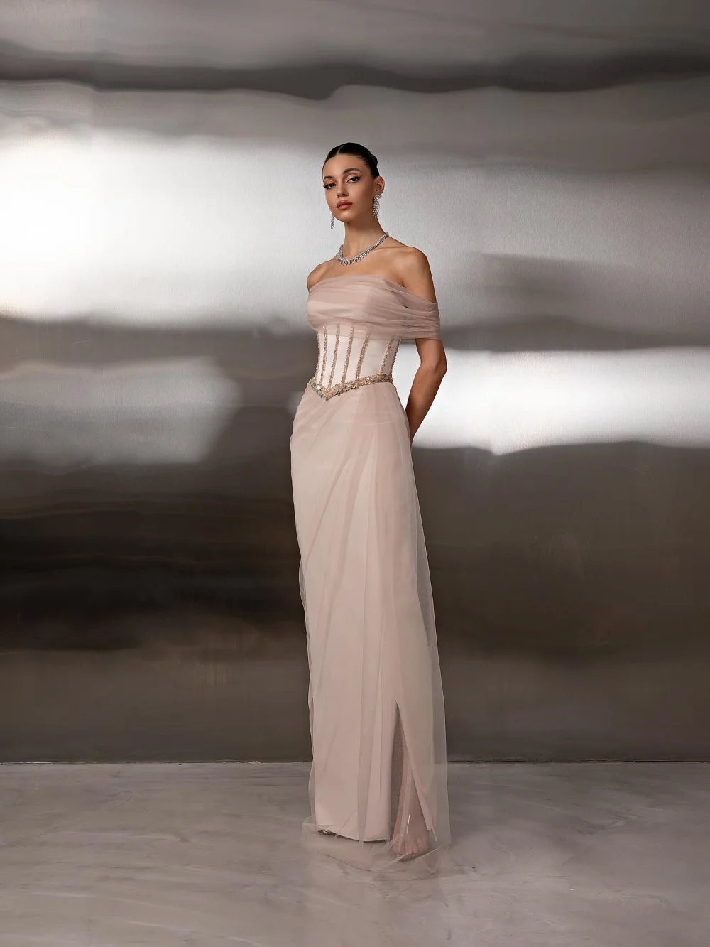 GraceProm robe de soirée sans bretelles 2026 élégante robe de tapis en Tulle Chic une ligne longueur de plancher robe de soirée