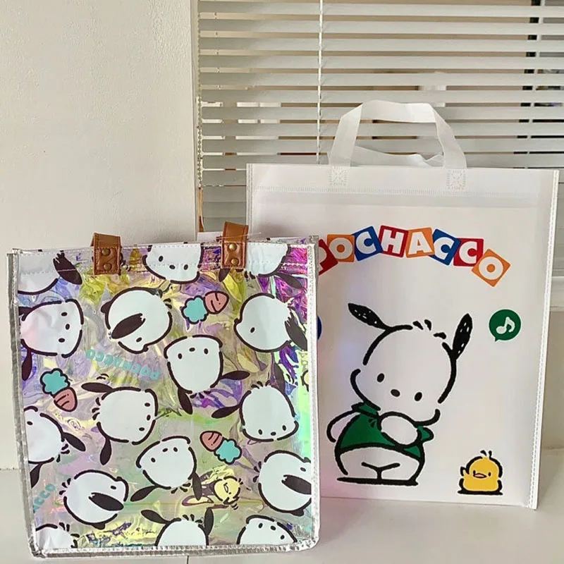 Sanrio Hello Kitty Cinnamoroll torba na ramię Cute Cartoon studentka Laser wodoodporna wodoodporna pyłoszczelna torebka prezent dla dziewczynek