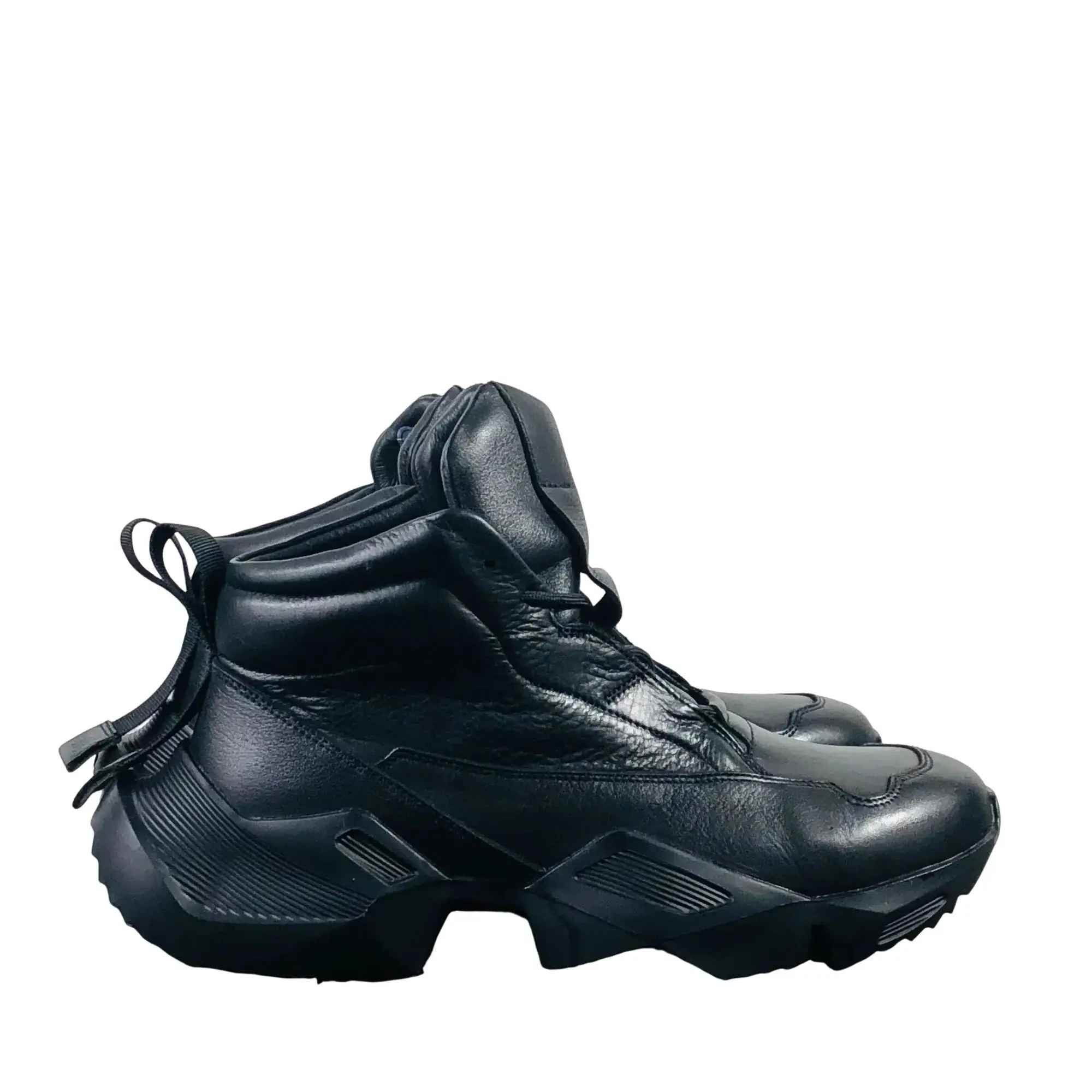 

Owen Seak Men Casual Shoes Genuine Leather Luxury Trainers Lace Up High Street Autumn Flats Black Sneakers