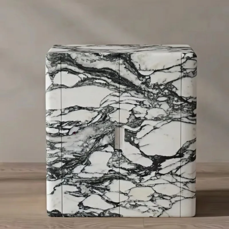 Bathroom vanity with statue marble sink and double drawers for hotel and villa use