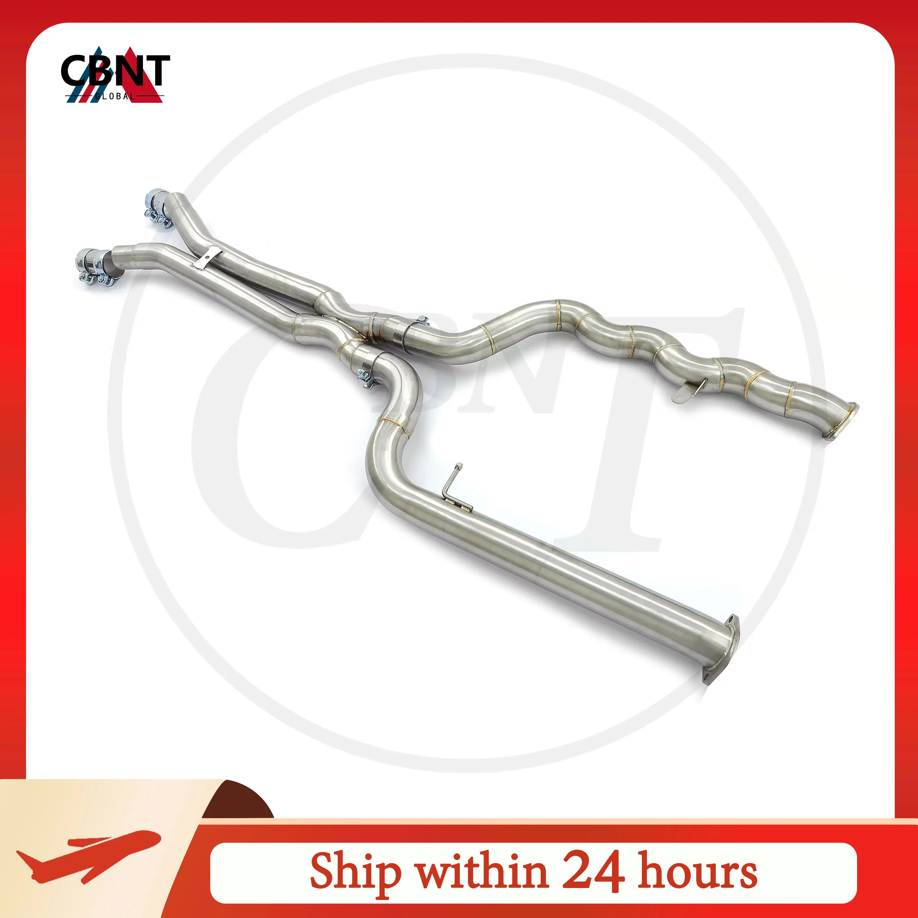 

CBNT Mid Pipe for BMW S58 G80 M3 G82 M4 3.0T 2019+ Equal Length Exhaust Middle Pipe 76mm/3inches SS304 Exhaust System