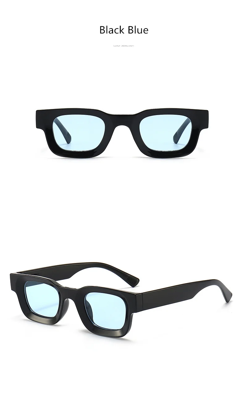 Kleine Rahmen Sonnenbrille Männer Frauen Vintage Quadrat Sonnenbrille Marke Designer Konkaven Spiegel Schwarz Brillen Shades UV400 – Detail 10