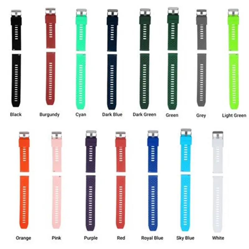 20mm Silicone Watch Strap Quick Release Watch Band With Buckle Soft Breathable Watchband For Traditional/Smart Watch Random