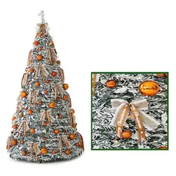 Foldable Christmas Tree Artificial Pencil Pop-Up Tree Decorations Pre Decorated Artificial Christmas Tree for Home Dorm