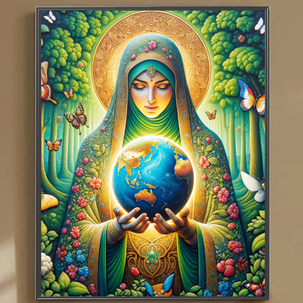 DIY Diamond Painting Mother Earth,hands cradling Earth World New 2024 Diamond Mosaic Embroidery Cross Stitch Kits Home Decor