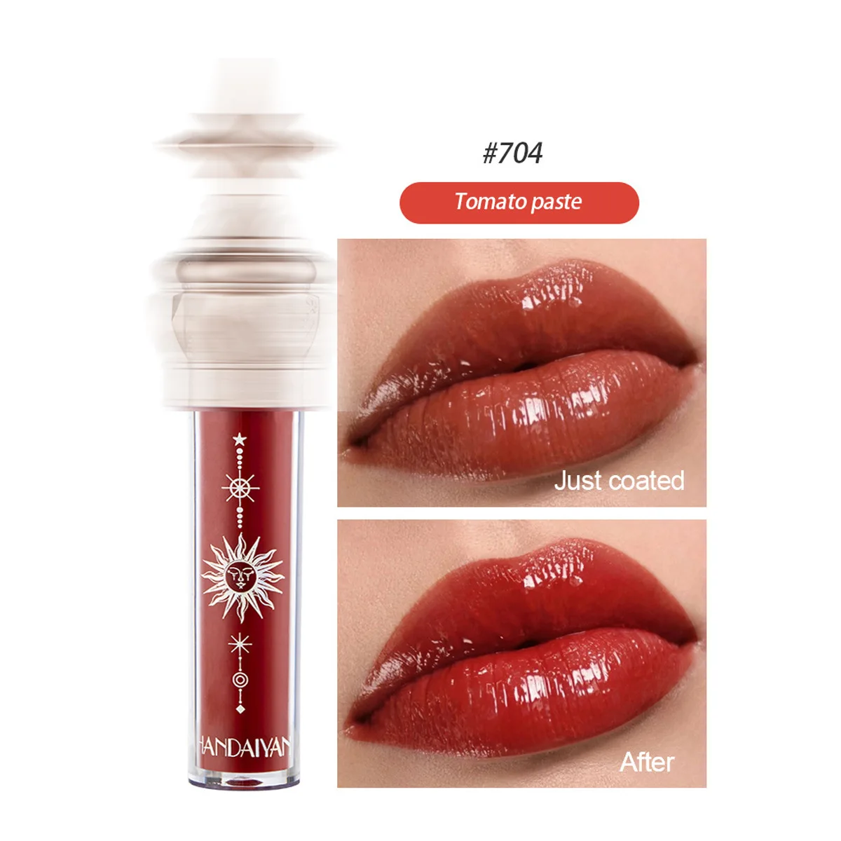 Água brilho labial à prova dwaterproof água de longo prazo hidratante copo antiaderente não-desvanecimento líquido lipsitck espelho lábio esmalte maquiagem lipgloss matiz