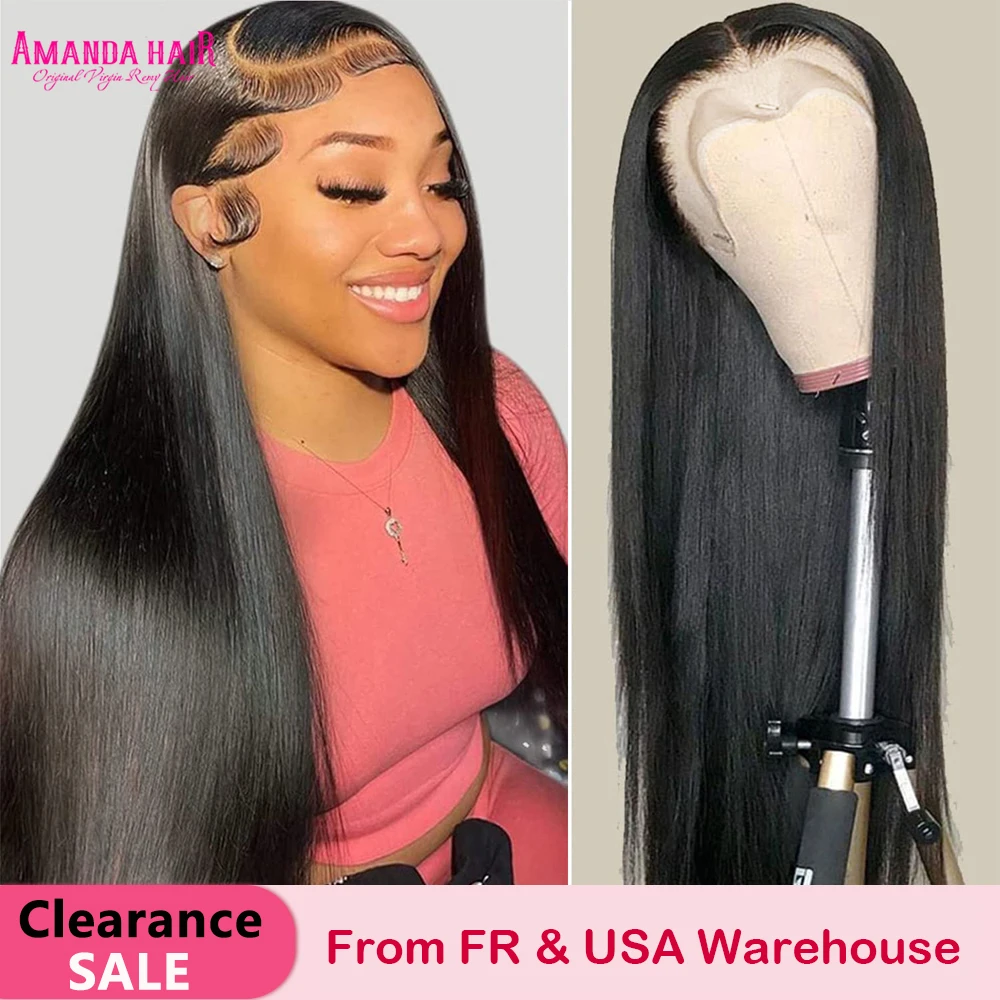 HD Lace Frontal Wig 28 30 inch Bone Straight Human Hair Wigs 220% 13x4/6 Lace Front Wigs 5x5 Human Hair Lace Closure Wigs