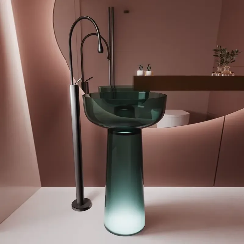 Luxury Portable Freestanding Washbasin High Standard Hotel Bathroom Sink Custom Color
