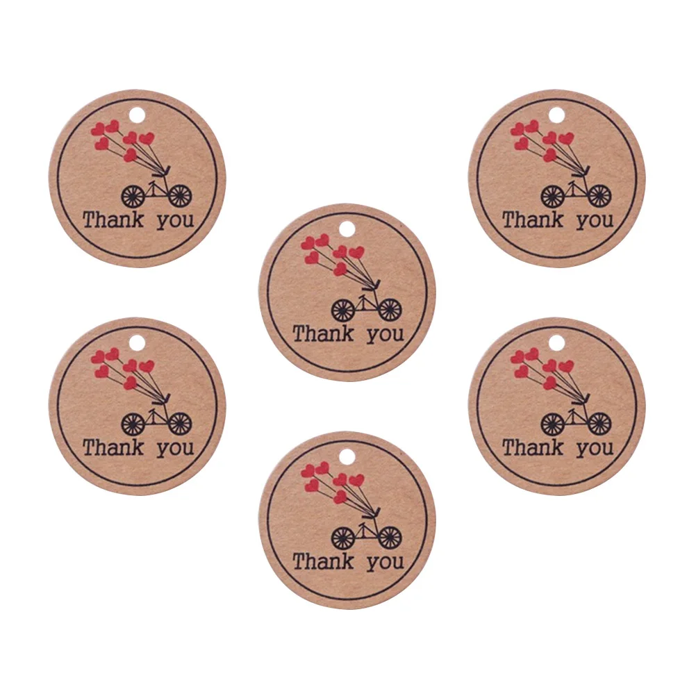 100 szt. Papierowych zawieszek kraft, wytrzymałe, w stylu vintage, z okrągłym otworem, etykiety na prezenty ślubne, rustykalne, świąteczne, urodzinowe, na babeczki