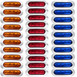 10pcs Side Marker Tail Light Amber 3528 4SMD 12/24V Waterproof Led Marker Lamp Ndicator Trailer Light Rear Side Lamp Truck Light
