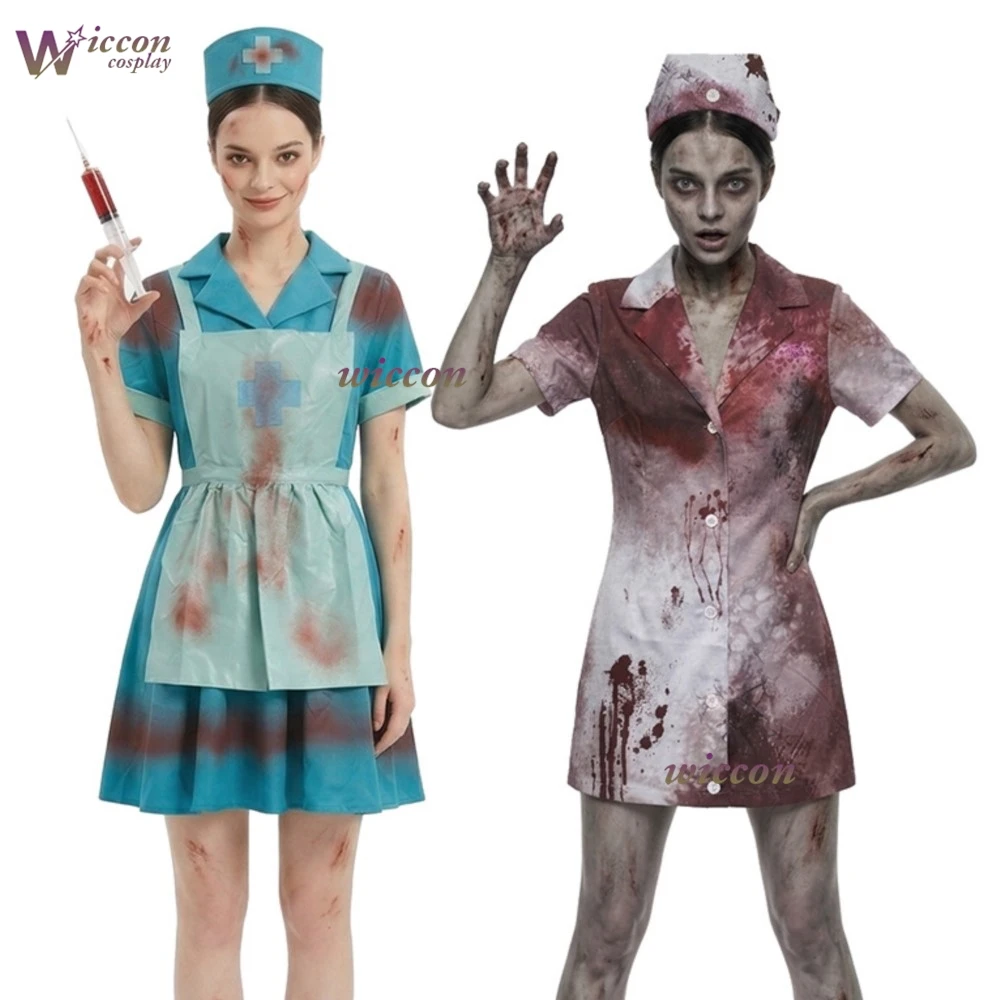 Disfraz de Enfermera Zombi YNot Cos, Atuendo Sangriento para Fiesta de Disfraces, Ideal para Personajes de Juegos en Bares, Disfraz de Halloween 2026