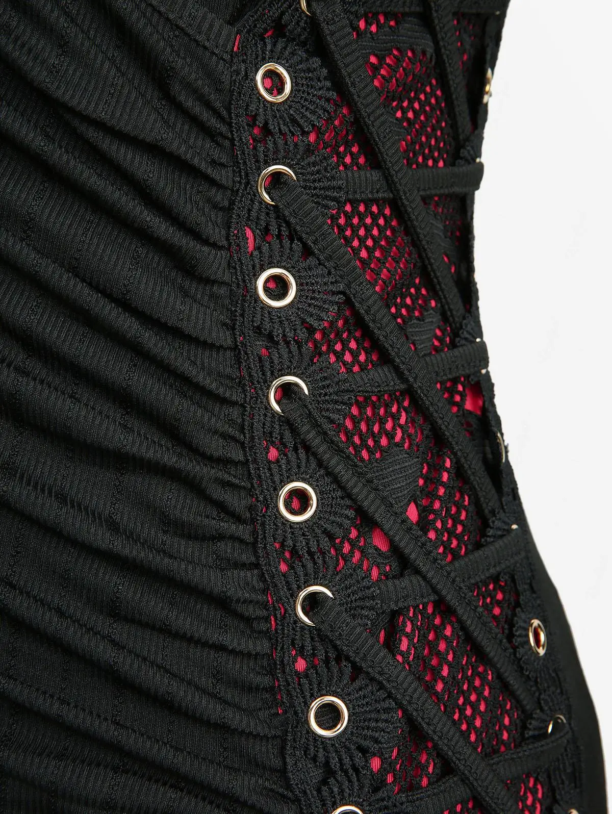 روزغال حجم كبير Surplice فراشة مشبك طويل الأكمام أعلى 2025 الخريف زي غير رسمي الجمجمة شبكة صيد السمك الدانتيل يصل الجانب Ruched تيز #4