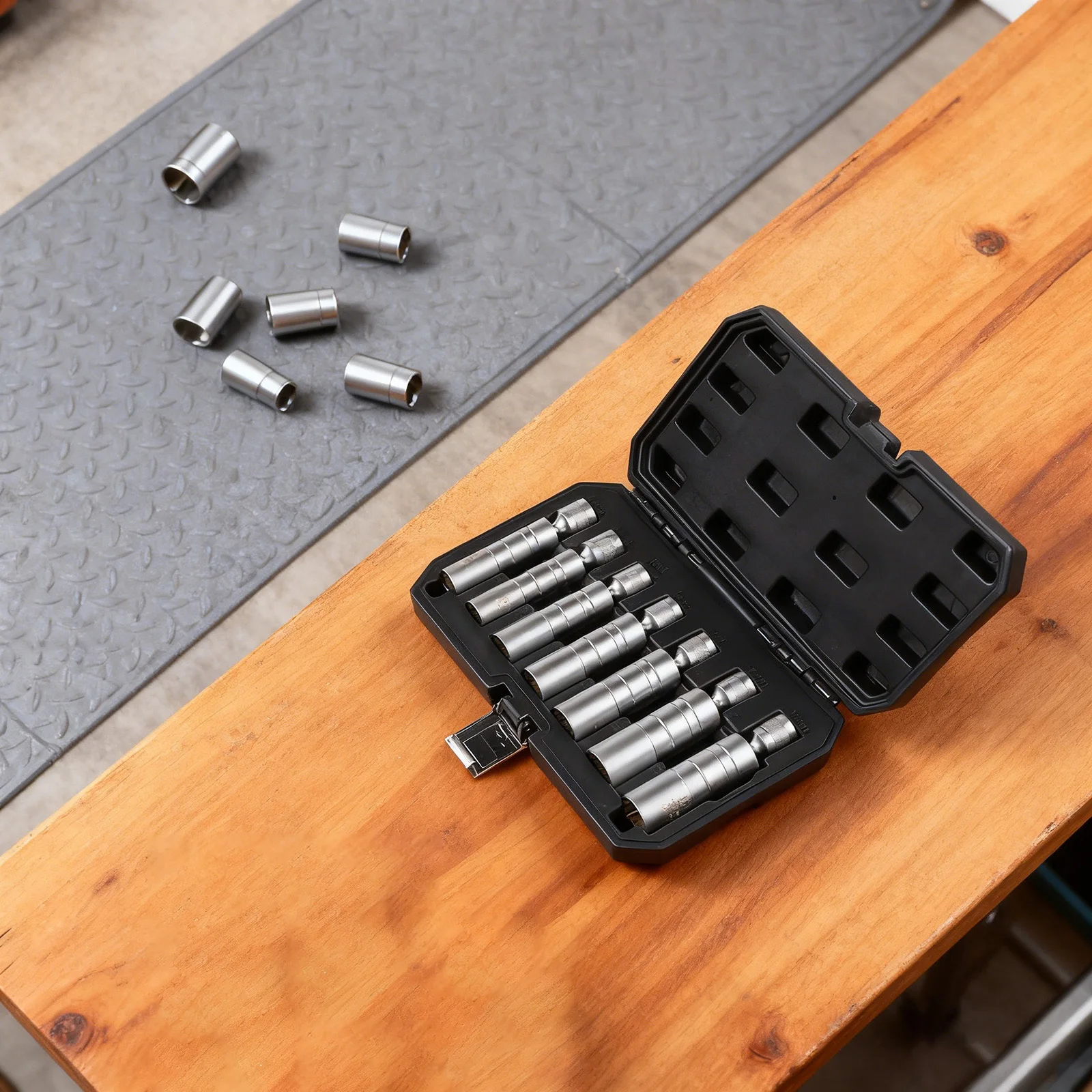 

7 Piece Spark Socket Tool Set Magnetic Socket Wrench Design Perfect for Repair Work Compact and Organized Case