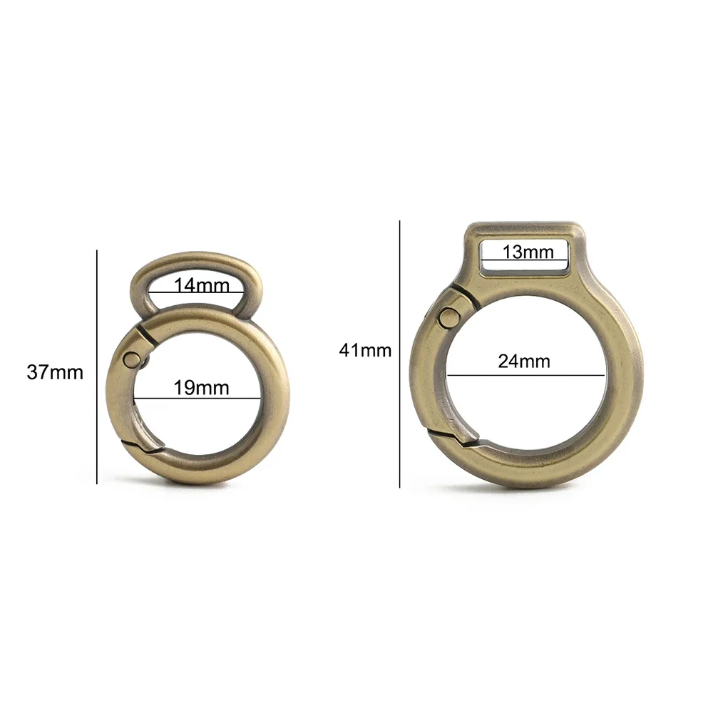 10/40/100 Stück 19mm 24mm Federringhaken Schnalle Kette Rundring für Taschenriemen Verbindungsstück Gepäckanhänger Verschlussclip Zubehör – Detail 4