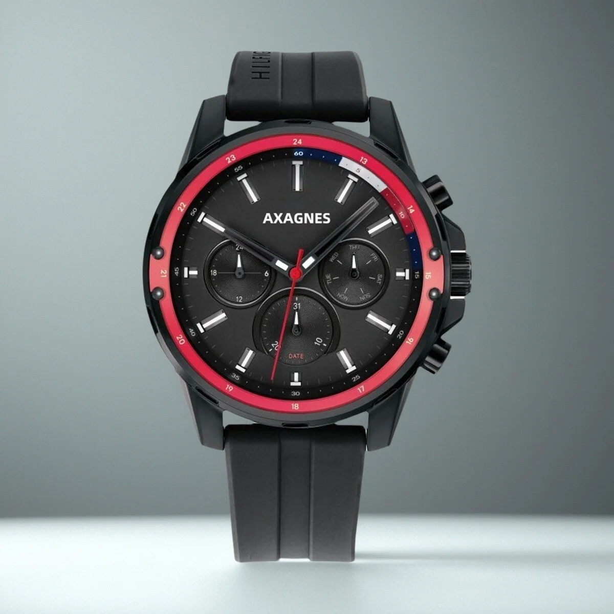 Original -TM- men's analog multifunctional quartz watch with stainless steel bracelet or silicone strap 1791788/1791936/1791937.