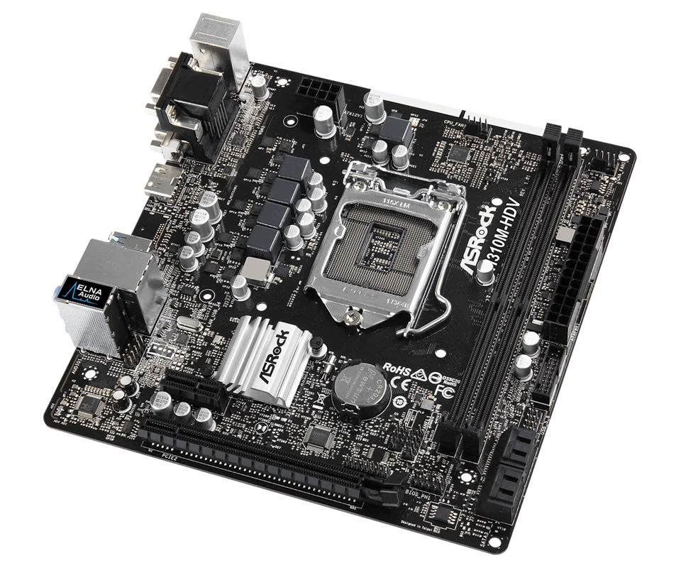 Placa-mãe ASRock H310M-HDV LGA 1151 Intel H310 DDR4 32GB Micro ATX